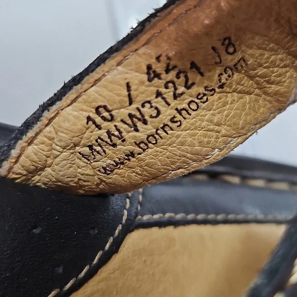 Born Womens Black Leather Sandals Size 10 - Picture 4 of 7